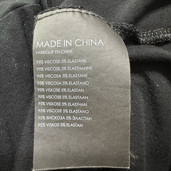 Club Monaco Black Tunic Blouse V Neck Womens Top Size Large‎ Viscose Stretch - Picture 6 of 7